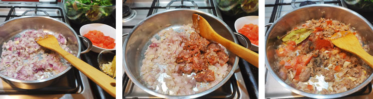 Préparer la sauce épinards et viande hachée
