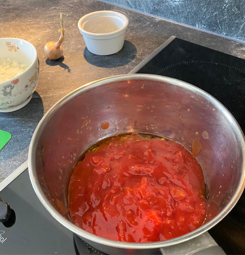 Sauce tomate risotto