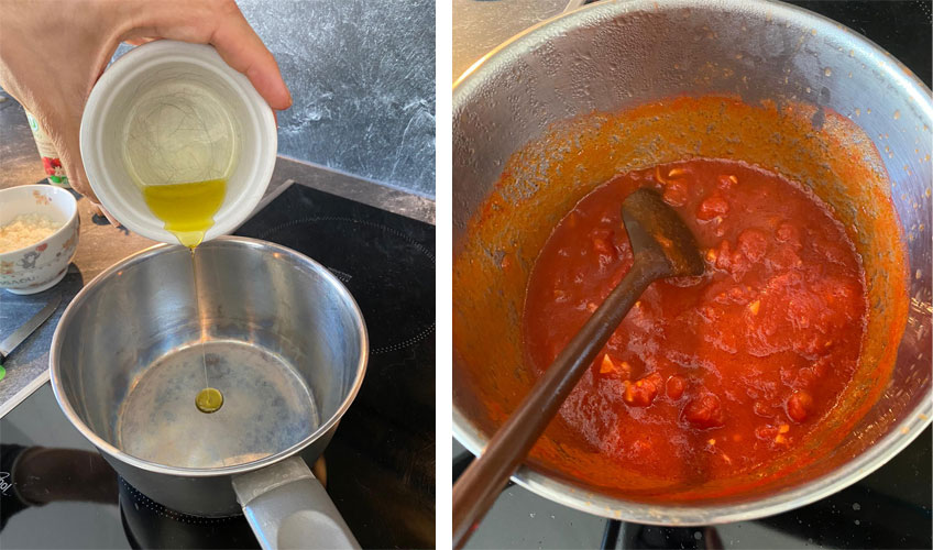 Préparer la sauce tomate risotto