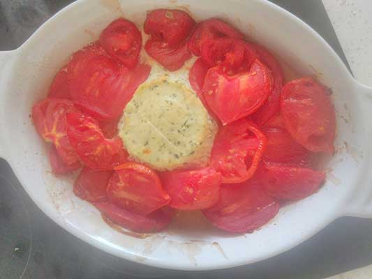 Sauce tomate boursin au four