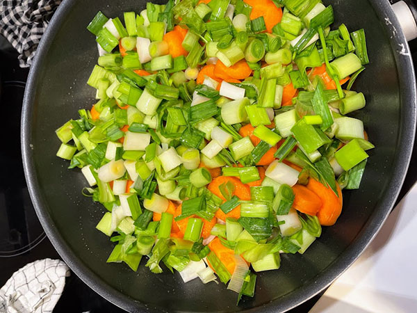 Cuire les légumes à la poêle