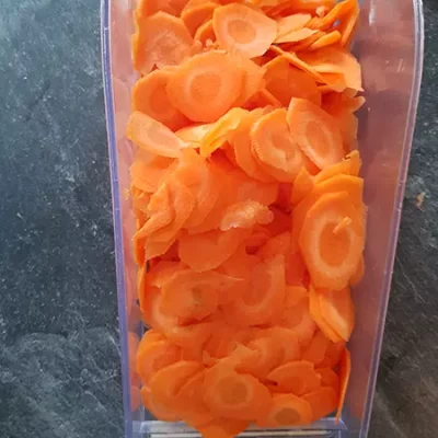 Fines rondelles de carottes 