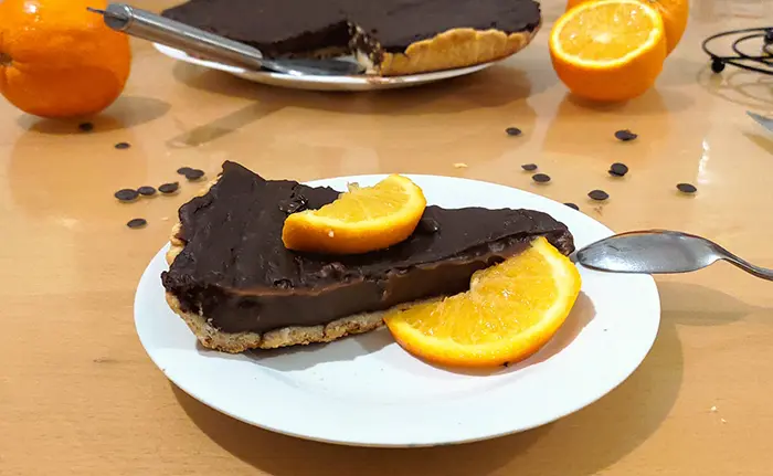 Flan pâtissier au chocolat et zeste d’orange