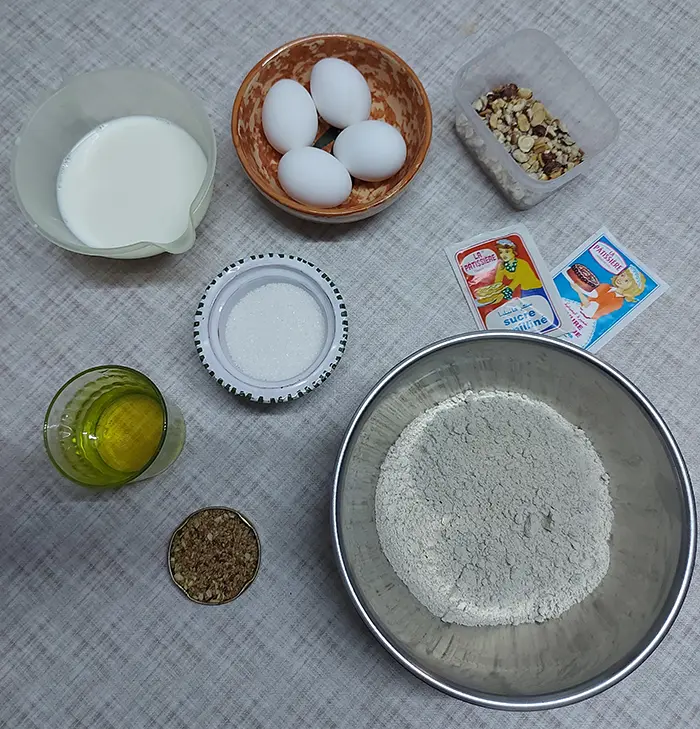 ingrédient du cake au sorgho (khobzet dro3 à l'ancienne) 