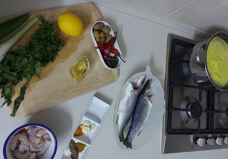 Loup de mer au four 