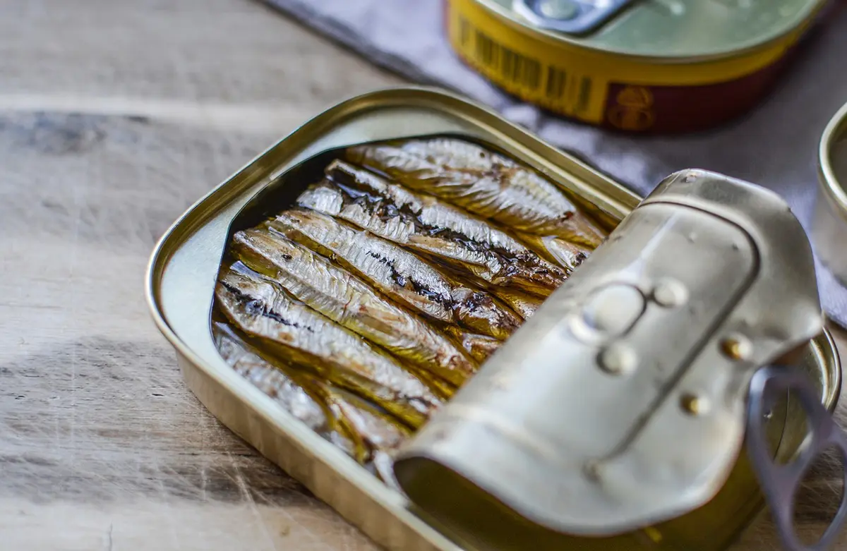 Une boite de sardines ouverte