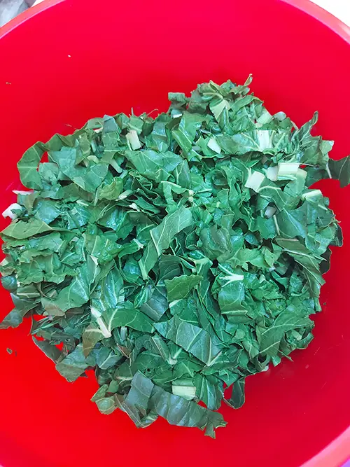 Mettez les épinards.