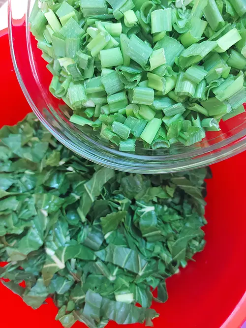 Ajoutez les cébettes.