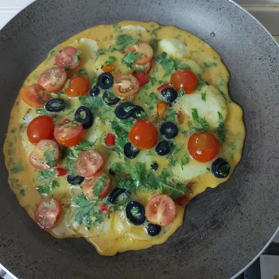 Omelette aux pommes de terre et au fromage