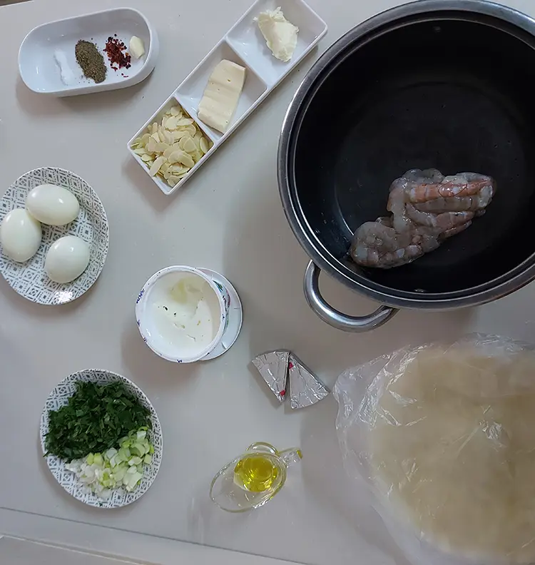 bricks farcies aux crevettes