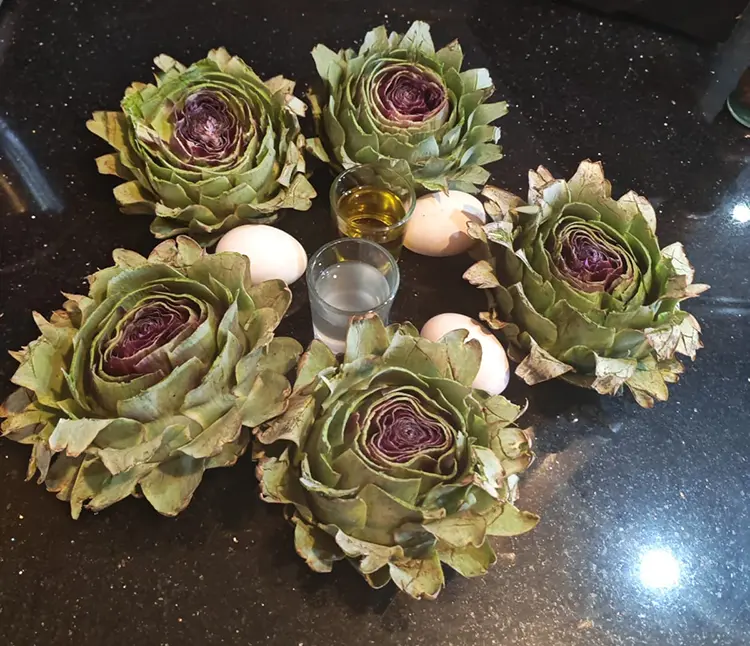 artichauts cuits au four