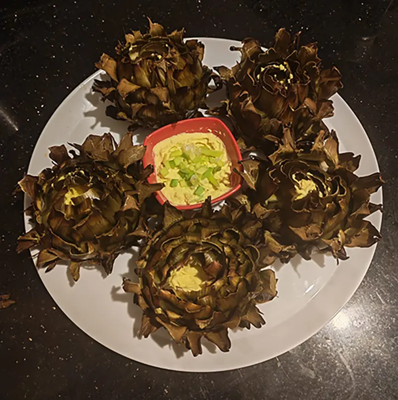 Artichauts fondants rôtis au four à l’huile d’olive