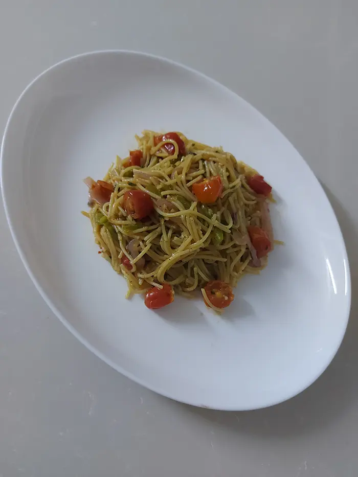 Spaghettis express one pot aux tomates cerise et mozzarella