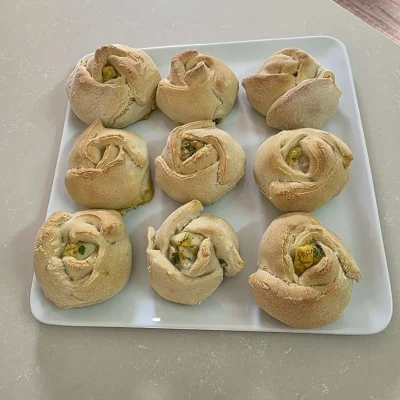 Chaussons aux crevettes et au fromage